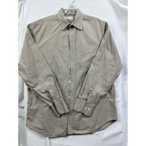 Banana Republic Men Brown Cotton Shirt Size M Medium 15-15 1/2